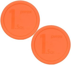 Conteneurs alimentaires   | Couvercle de rangement alimentaire en plastique orange 1,5Qt 323-Pc, fabriqué aux États-Unis – Pack de 2 Conteneurs alimentaires Conteneurs alimentaires