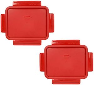 Conteneurs alimentaires   | Couvercle de rangement en plastique 7211R-Pc 4-Lock/Freshlock Rouge Poppy, Fabriqué aux États-Unis – Pack de 2 Conteneurs alimentaires Conteneurs alimentaires