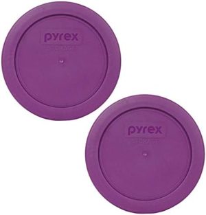 Conteneurs alimentaires   | Couvercle de remplacement rond en plastique violet chardon 7200-Pc, fabriqué aux États-Unis – Paquet de 2 Conteneurs alimentaires Conteneurs alimentaires