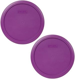 Conteneurs alimentaires   | Couvercle de stockage alimentaire rond en plastique violet chardon 7402-Pc, fabriqué aux États-Unis – Pack de 2 – Original Authentique – Fabriqué aux États-Unis Conteneurs alimentaires Conteneurs alimentaires