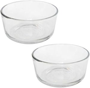 Conteneurs alimentaires   | Simply Store 7200 Conteneur de stockage en verre transparent rond – Pack de 2 Fabriqué aux États-Unis Conteneurs alimentaires Conteneurs alimentaires