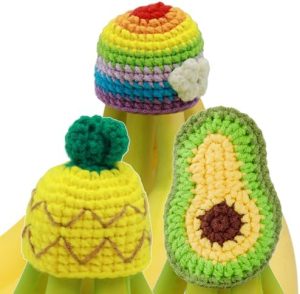 Distributeurs de nourriture   | Distributeurs de nourriture de cuisine – Pack de 3 – Couvertures arc-en-ciel pour ananas, avocat et banane fraîche, gardien de banane réutilisable, bouchons de banane. Distributeurs de nourriture Distributeurs de nourriture