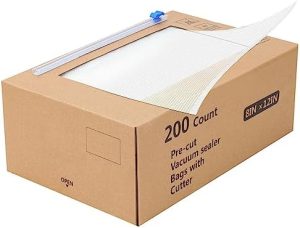 Distributeurs de sirop et de miel   | 200 Sacs de Scellage Sous Vide avec Cutter 8 x 12 Pouces, Sacs de Stockage Alimentaire Quart Sans BPA Compatibles avec Toutes les Machines de Scellage, Sacs pour Préparation de Repas et Sous Vide. Distributeurs de sirop et de miel Distributeurs de sirop et de miel