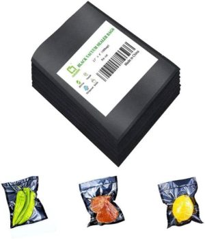 Distributeurs de sirop et de miel   | Canlenpk Sacs de Scellage Sous Vide Mini 2,7×4 Pouces/7X10Cm, Sacs de Stockage Alimentaire Précoupés Petits, Sceller Repas, Snacks, Fruits, Noix, Bouillir, Vapeur, Chaleur, Congeler, Sacs Scellables de Qualité Commerciale Résistants (100 Pcs, Dos Noir) Distributeurs de sirop et de miel Distributeurs de sirop et de miel