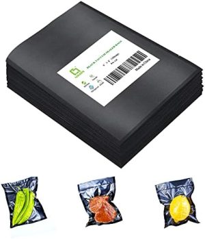 Distributeurs de sirop et de miel   | Canlenpk Sacs Sous Vide 6X8 Pouces/15X20Cm avec Dos Noir et Devant Transparent, Sac de Rangement Alimentaire, Sacs de Conservation pour Repas, Snacks, Fruits, Noix, Bouillir, Vapeur, Chaleur, Congeler, Sacs Scellables de Qualité Commerciale (100 Pcs, Dos Noir) Distributeurs de sirop et de miel Distributeurs de sirop et de miel