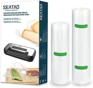 Distributeurs de sirop et de miel   | Sacs de mise sous vide, 2 paquets 1 rouleau 11″ X 20′ et 1 rouleau 8″ X 20′ Sacs de mise sous vide pour aliments, matériau dégradable respectueux de l’environnement, canal d’air double face, compatible micro-ondes et congélateur. Distributeurs de sirop et de miel Distributeurs de sirop et de miel