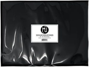 Distributeurs de sirop et de miel   | Sacs de Scellage Sous Vide de Qualité Commerciale Mj pour le Stockage Alimentaire | Pack de 5 (15″ X 2″, 5 Mil, Noir et Transparent) Distributeurs de sirop et de miel Distributeurs de sirop et de miel