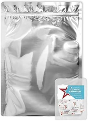 Distributeurs de sirop et de miel   | Sacs Mylar hermétiques de 10″ x 14″ – 500Cc absorbeurs d’oxygène haute capacité – Stockage alimentaire à long terme – Scellables par chaleur – Pack de 50 Distributeurs de sirop et de miel Distributeurs de sirop et de miel