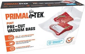 Distributeurs de sirop et de miel   | Sacs sous vide pré-découpés de 6” X 10” – 100 sacs de 1,89 litre pour la conservation des aliments – Sacs sous vide sans BPA, compatibles avec le micro-ondes, le congélateur et la cuisson à l’eau, adaptés à toutes les machines à vide. Distributeurs de sirop et de miel Distributeurs de sirop et de miel