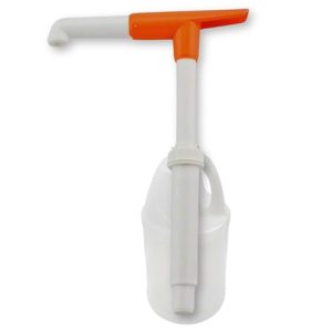 Distributeurs de sirop et de miel   | Tablecraft Pompe Maxi à Large Bouche 1 Oz, Blanc/Orange Distributeurs de sirop et de miel Distributeurs de sirop et de miel