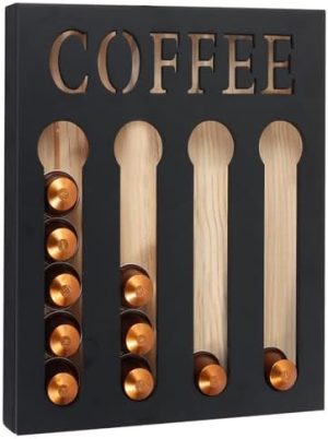 Supports pour capsules de café   | Porte-Capsules de Café, Support à Capsules de Café en Bois Recyclable, Porte-Capsules de Café Design Acceptant 20 Capsules Supports pour capsules de café Supports pour capsules de café