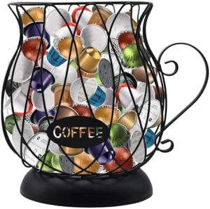 Supports pour capsules de café   | Support de capsules de café grande capacité – Organisateur K Cup multifonction – Accessoire de bar à café élégant – Décoration essentielle pour station de café – Accessoires de café gain de place pour la maison et le bureau Supports pour capsules de café Supports pour capsules de café