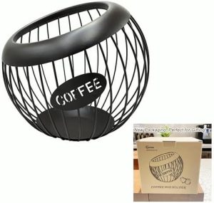 Supports pour capsules de café   | Support de dosettes de café, supports de dosettes K pour comptoir, organiseur K-Cup grande capacité, organiseur de station de café Nespresso Vertuo, rangement de dosettes de café en métal (noir) Supports pour capsules de café Supports pour capsules de café