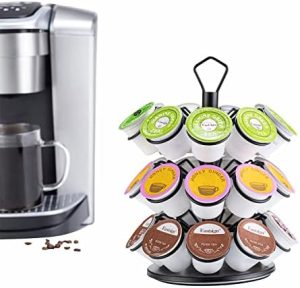 Supports pour capsules de café   | Support de rangement pour capsules de café K-Cup, carrousel de présentation pour capsules, rangement pour K-Cup (27 capsules – 3 niveaux) Supports pour capsules de café Supports pour capsules de café