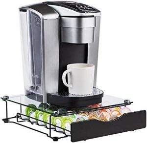 Supports pour capsules de café   | Tiroir de rangement K Cup pour support de dosettes de café Keurig, tiroir en verre pour 36 dosettes Keurig, comptoir de cuisine. Supports pour capsules de café Supports pour capsules de café