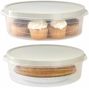 Transporteurs de gâteaux   | Ensemble de 2 boîtes à tarte – Contenants de stockage alimentaire en plastique transparent – Convient pour des gâteaux, tartes et pâtisseries de 10 pouces. Transporteurs de gâteaux Transporteurs de gâteaux