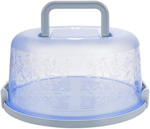 Transporteurs de gâteaux   | Porte-gâteau avec couvercle en dôme : Conteneur à cupcakes transparent de 9 pouces de diamètre avec poignée pliable pour le transport de biscuits, tartes – Contenants à gâteaux ronds portables en PP pour garder vos gâteaux en sécurité. Transporteurs de gâteaux Transporteurs de gâteaux