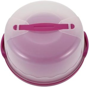 Transporteurs de gâteaux   | Transporteur de Gâteau avec Couvercle et Poignée, Conteneur Rond pour Gâteau, Support à Gâteau pour Gâteaux de 15 à 20 cm, Couvercle en Plastique pour Cheesecake, Transport de Tartes, Noix, Fruits Transporteurs de gâteaux Transporteurs de gâteaux