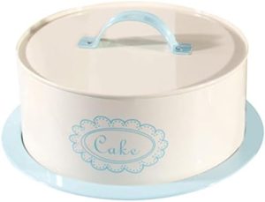 Transporteurs de gâteaux   | Transporteur de Gâteau en Métal, Serveur de Gâteau avec Couvercle, Boîte de Rangement pour Gâteau, Support à Gâteau, Porte-Gâteau pour Desserts Crémeux, Conteneur de Rangement pour Gâteau avec Poignée pour Comptoir de Cuisine. Transporteurs de gâteaux Transporteurs de gâteaux