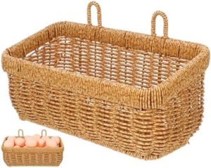 Panier de cuisine suspendu   | Panier suspendu tissé de 11 pouces – Panier de fruits au style bohème – Bacs de rangement pour organiser la maison, la cuisine, le jardin et les plantes – Décoration murale suspendue Panier de cuisine suspendu Panier de cuisine suspendu